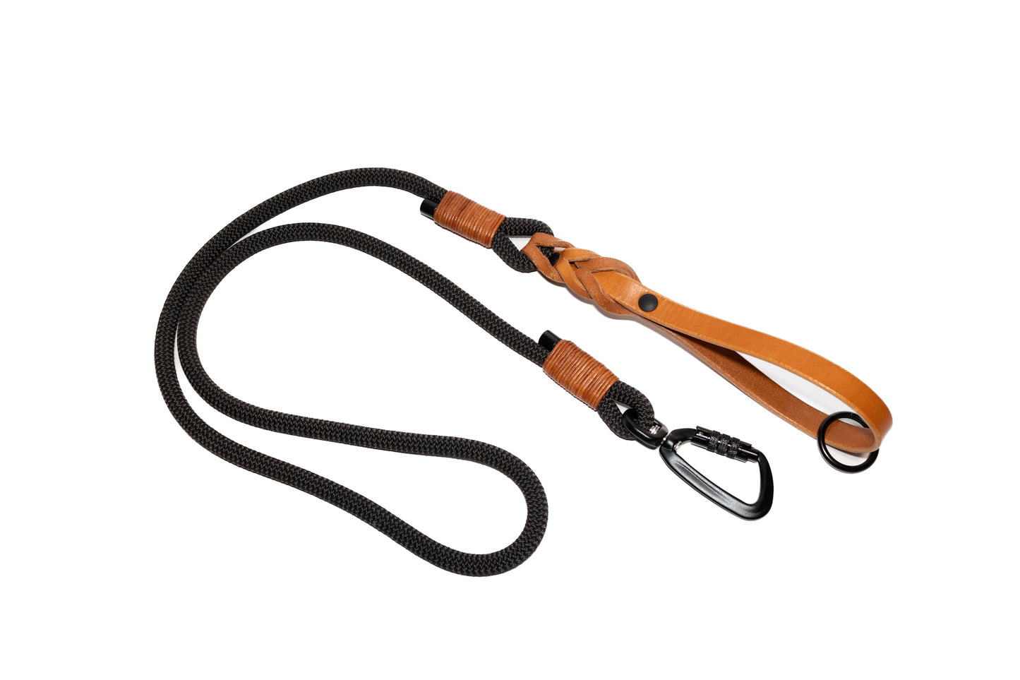Cross Winds Leather Leash with Leather Handle