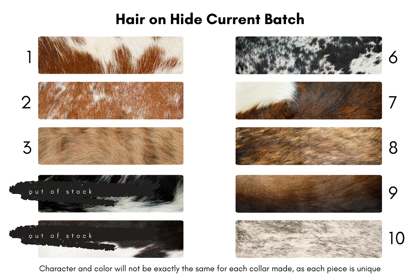 Hair on Hide Window Collar